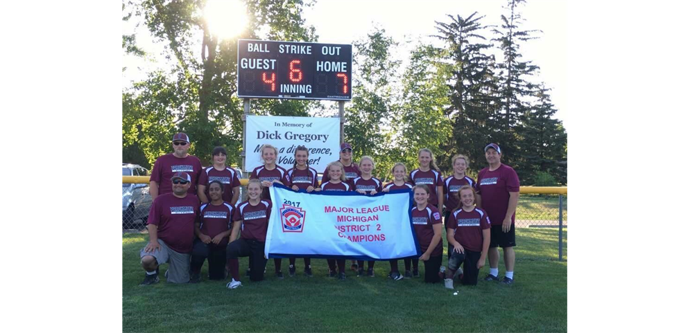 11-12 Softball District Champs 2017